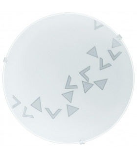Mars 1 Light Traditional Flush Wall / Ceiling Light White Satin Glass, E27