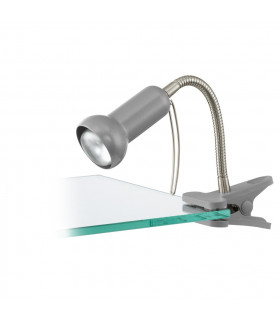 Fabio 1 Light Adjustable Table Clip On Lamp Silver, E14