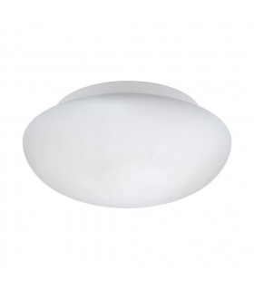 Ella 1 Light Medium Modern Flush Wall / Ceiling Light White and Opal Glass, E27