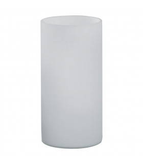 Geo 1 Light Small Table Lamp Cylindrical Opal Glass, E14