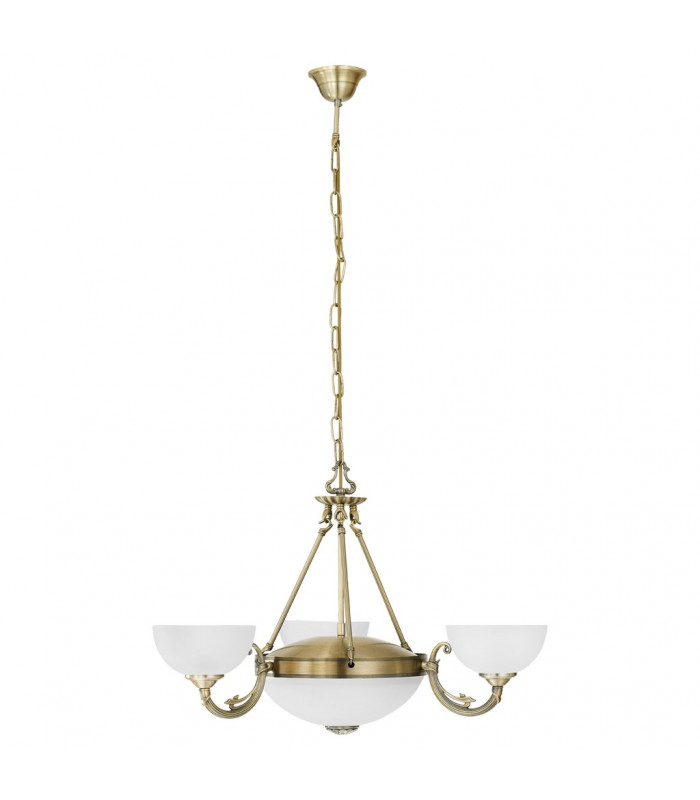 Savoy 5 Light Traditional Multi Arm Ceiling Pendant Light Bronzed, E14