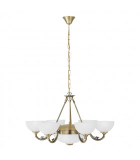 Savoy 8 Light Traditional Multi Arm Ceiling Pendant Light Bronzed, E14