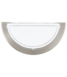 Planet 1 Light Indoor Frosted Wall Uplighter Satin Nickel, E27