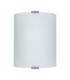 Grafik 1 Light Indoor Wall Light Silver with Satinated Glass, E27