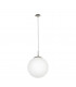 Rondo 1 Light Modern Large Globe Ceiling Light Pendant White, Satin Nickle, E27 - EU Stock