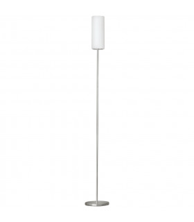 Troy 1 Light Glass Table Lamp Satin Silver, E27 - EU Stock