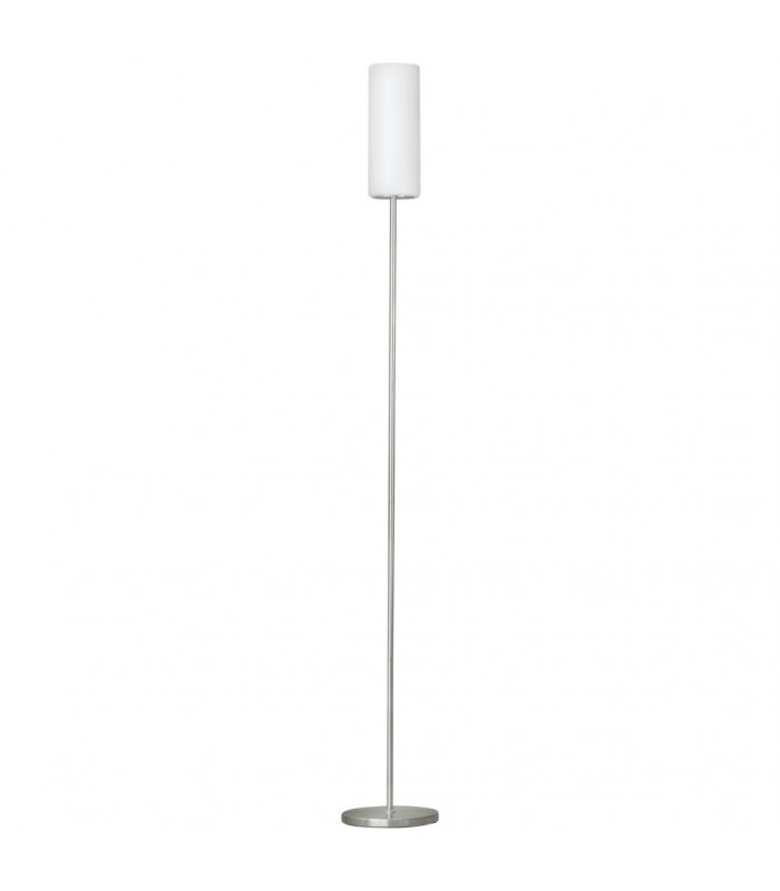 Troy 1 Light Glass Table Lamp Satin Silver, E27 - EU Stock