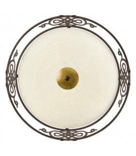 Mestre 2 Light Medium Traditional Flush Ceiling Light Gold, Antique-Brown, E27