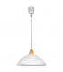 Lord 1 Light Dome Ceiling Pendant Silver, Beech Modern Alabaster Glass Shade Wood Finish, E27