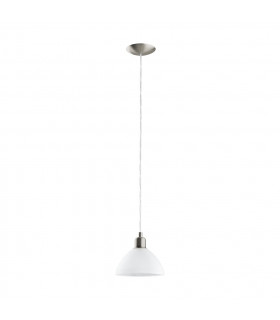 Brenda 1 Light Dome Ceiling Pendant Satin Nickel, E27