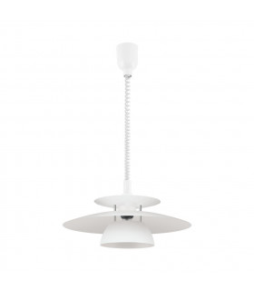 Brenda 1 Light Flexible Dome Ceiling Pendant Chrome, White, E27