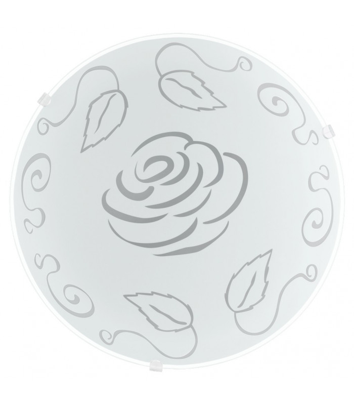 Mars 1 Light Traditional Flush Wall / Ceiling Light White and Satin Glass, E27
