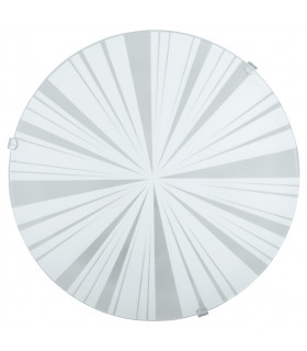 Mars 1 Light Traditional Flush Wall / Ceiling Light White and Satin Glass, E27