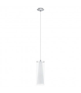 Pinto 1 Light Ceiling Pendant Polished Chrome, E27 - EU Stock