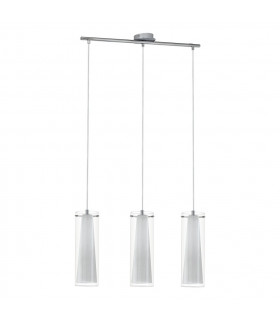Pinto 3 Light Ceiling Pendant Bar Polished Chrome, E27