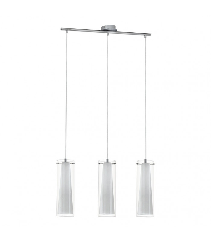 Pinto 3 Light Ceiling Pendant Bar Polished Chrome, E27