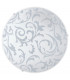 Scalea 1 Light Modern Flush Wall / Ceiling Light White with A Decorated Glass Shade, E27