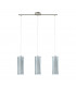 Pinto 3 Light Ceiling Pendant Bar Satin Nickel, E27