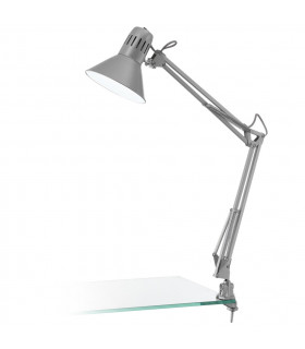 Firmo 1 Light Adjustable Table Lamp Silver, E27
