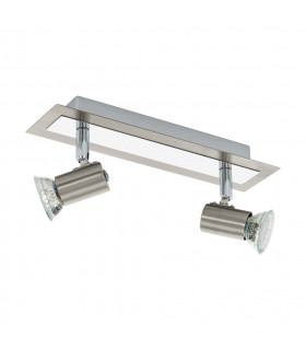 Rottelo 2 Light Adjustable Spotlight Chrome, Satin Nickel, GU10
