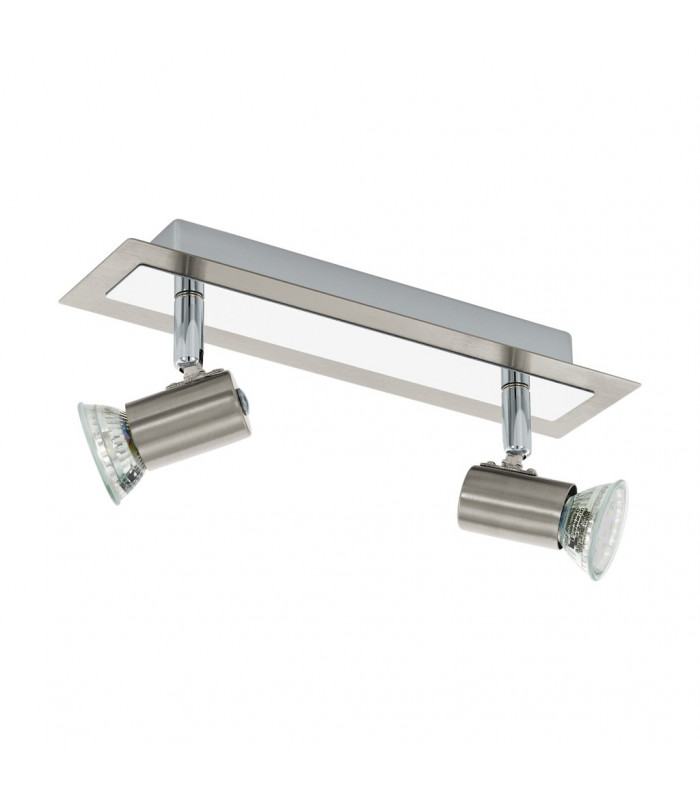 Rottelo 2 Light Adjustable Spotlight Chrome, Satin Nickel, GU10