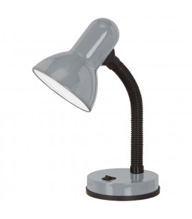 Basic 1 Light Desk Lamp Silver, E27