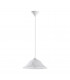 Albany 1 Light Dome Ceiling Pendant White with Glass Shade, E27