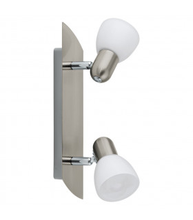 Enea 2 Light Twin Adjustable Spotlight Satin Nickel, E14