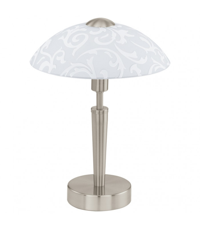 Solo 1 Light Table Touch Lamp Satin Nickel, E14