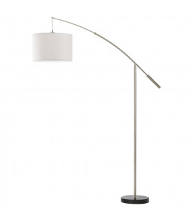 Nadina 1 Light Floor Lamp Satin Nickel, E27
