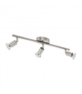Buzz 3 Light Modern Ceiling Spotlight Satin Nickel, GU10