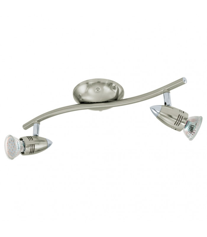 Magnum 2 Light Spotlight with Chrome and Satin Nickel Finish, GU10