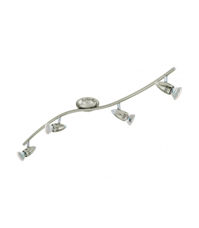 Magnum 4 Light Spotlight with Chrome and Satin Nickel Finish, GU10
