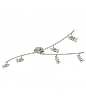 Magnum 6 Light Spotlight with Chrome and Satin Nickel Finish, GU10