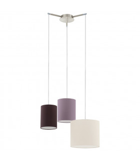 3 Light Cluster Pendant Satin Nickel, E27