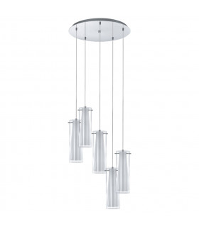 Pinto 5 Light Cluster Pendant Polished Chrome, E27