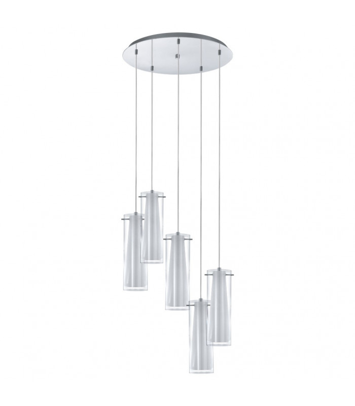 Pinto 5 Light Cluster Pendant Polished Chrome, E27