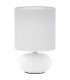 Trondio 1 Light Table Lamp White with Fabric Shade, E14