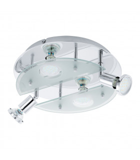 Cabo 4 Light Adjustable Flush Spot Ceiling Light Chrome, GU10