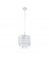 Fedra 1 Light Ceiling Pendant Chrome with Crystals, E27