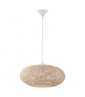 Campilo 1 Light Spherical Ceiling Pendant White, E27