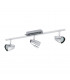 Corbera 3 Light Triple Retro Spotlight Chrome, GU10