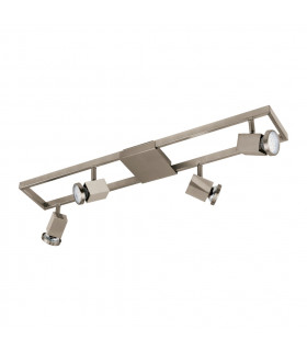 4 Light Ceiling Spotlight Satin Nickel, GU10