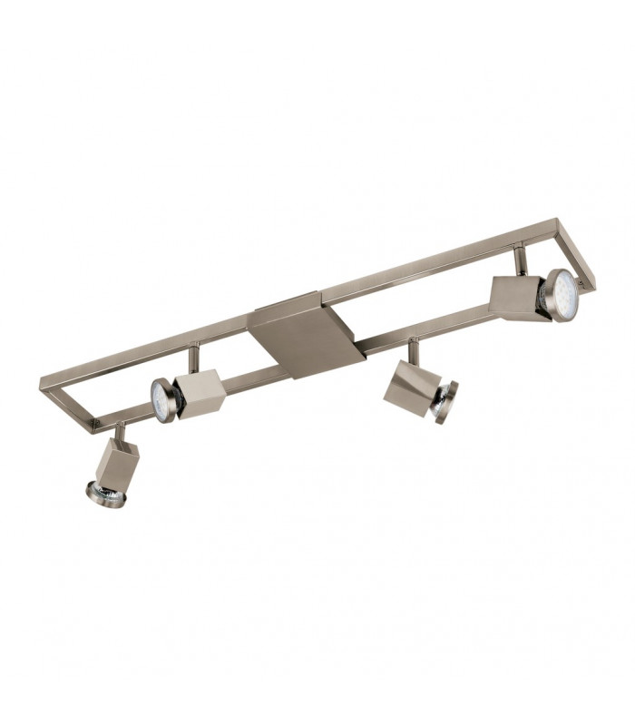 4 Light Ceiling Spotlight Satin Nickel, GU10