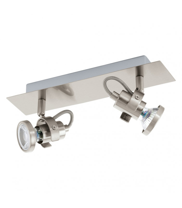 Tukon 2 Light Twin Adjustable Spotlight Satin Nickel, GU10