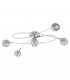 Locanda 5 Light Flush Spot Multi Arm Ceiling Light Chrome, Satin Nickel, GU10