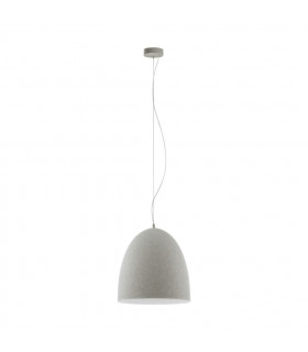 1 Light Large Dome Ceiling Pendant Grey, E27