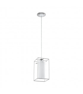 Loncino 1 Light Ceiling Pendant Chrome, Framed, E27 - EU Stock