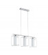 Loncino 3 Light Ceiling Pendant Bar Chrome, Framed, E27 - EU Stock