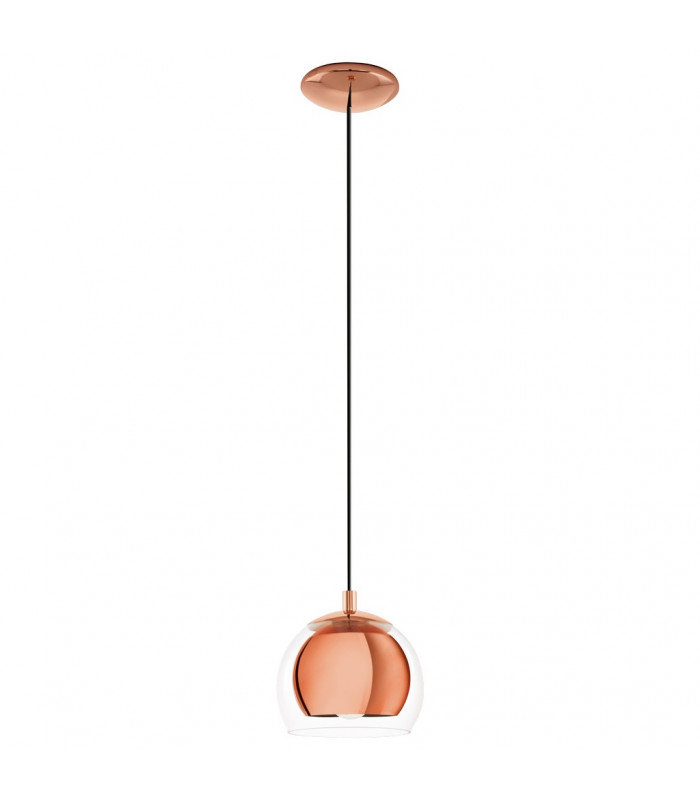 Rocamar 1 Light Dome Ceiling Pendant Copper, E27 - EU Stock